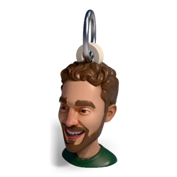 Keychain made from a photo with the Meshcast head generator