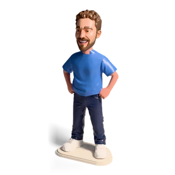 Mini figure made from a photo with the Meshcast head generator