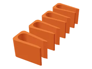 Spring clip: Push-on clips. Simple and quick.