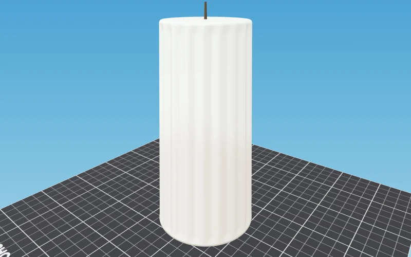 A custom candle master, as built in the Meshcast designer.