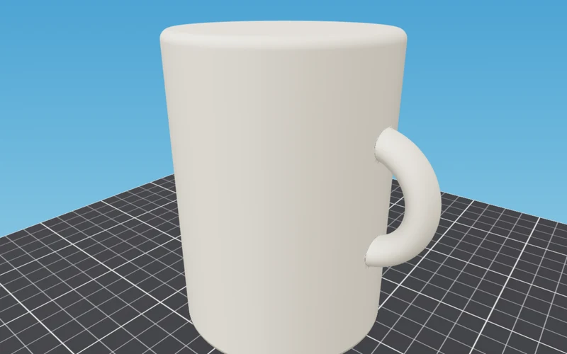 A mug & tumbler master, as built in the Meshcast designer.