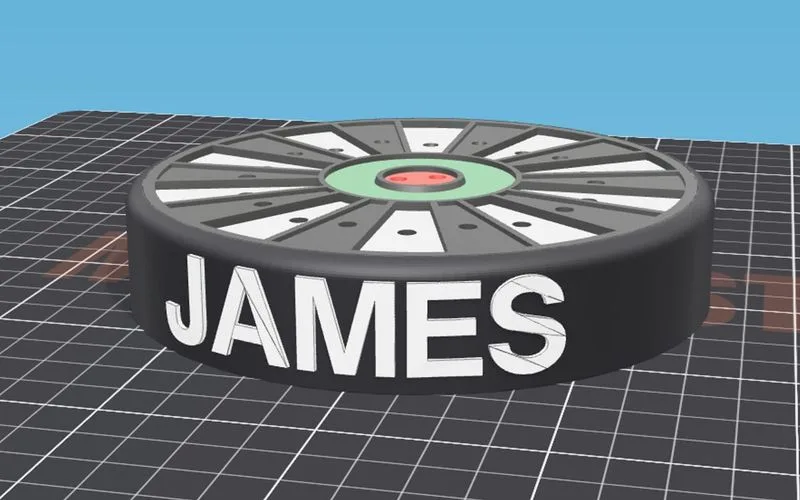 The dart holder as generated in the Meshcast 3D preview.