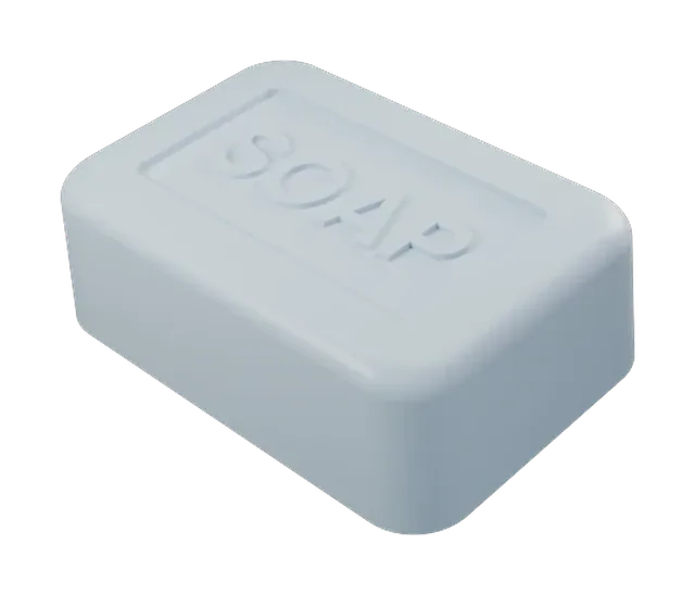 A custom soap bar master, as built in the Meshcast designer.